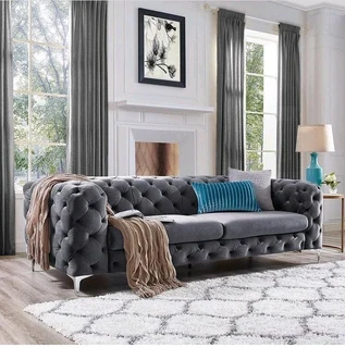 2 SEATER FULL BUTTON COUCHES