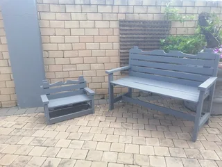 Wooden garden bench