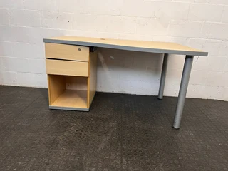 2 Drawer Desk With Credenza- A47451