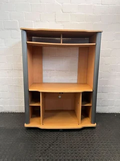 Sleek Modern Clutterfree Wooden Tv Cabinet (width: 100cm)(height: 130cm) - Reduced- A51493