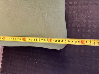 Vintage Green Upholstered Accent Chair with Carved Wood Frame- A53741