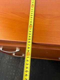 Stylish Orange Wooden Filing Cabinet with Two Drawers, Minor Scratches - REDUCED- A52915