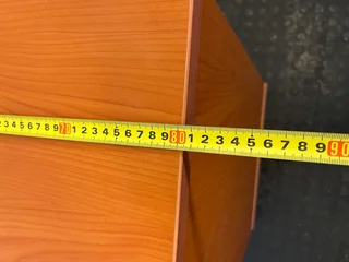 Stylish Orange Wooden Filing Cabinet with Two Drawers, Minor Scratches - REDUCED- A52915