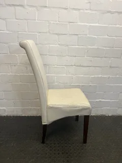 White Pleather Dining Chairs - PRICE DROP- A49646