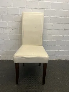 White Pleather Dining Chairs - Price Drop- A49646