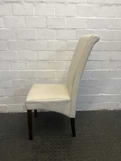 White Pleather Dining Chairs - PRICE DROP- A49646