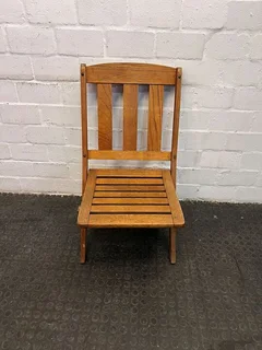 MidCentury Modern Wooden Folding Chair- A51349