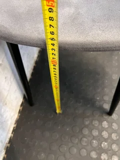 Stylish Grey Fabric Chair with Black Legs - Minor Wear- A53264