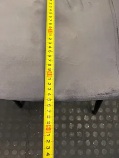 Stylish Grey Fabric Chair with Black Legs - Minor Wear- A53264