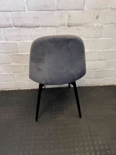 Stylish Grey Fabric Chair with Black Legs - Minor Wear- A53264