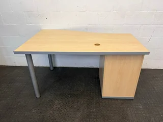 2 Drawer Desk With Credenza- A47451