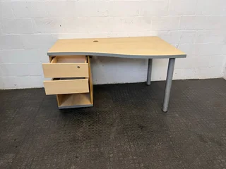 2 Drawer Desk With Credenza- A47451