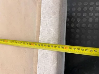 White Comfortable Double Bed Base (Minor Fabric Wear)- A51712