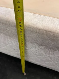 White Comfortable Double Bed Base (Minor Fabric Wear)- A51712