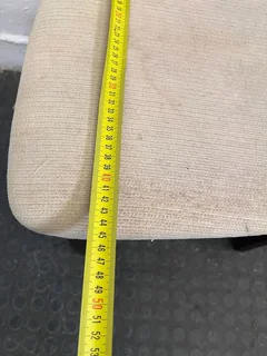 Venice Dark Brown Teak Dining Room Chair with White Cushion - PRICE DROP- A51129