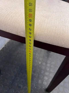 Venice Dark Brown Teak Dining Room Chair with White Cushion - PRICE DROP- A51129