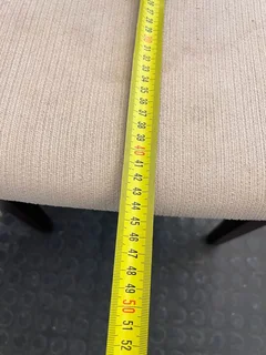 Venice Dark Brown Teak Dining Room Chair with White Cushion - PRICE DROP- A51129