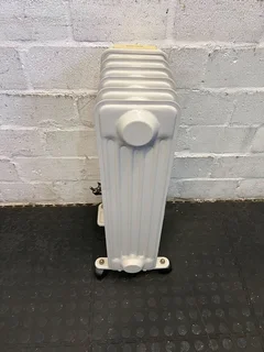 Compact Grey Portable Heater - Great Condition with Minor Scratches- A53256