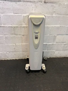 Compact Grey Portable Heater - Great Condition with Minor Scratches- A53256