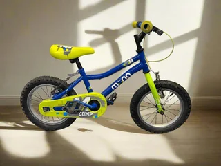 Bright Blue 14” Kids' Bicycle with Green Accents- A55392