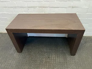 Dark Timber Wooden Desk with White Covered Front (Width: 120.5cm) (Height: 65.5cm)- A50467