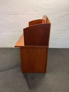 Office Desk with Red Velvet Pin Board with Plastic Pen Holder (Width: 150cm)(Height: 138cm)- A51424