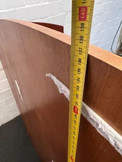 Office Desk with Red Velvet Pin Board with Plastic Pen Holder (Width: 150cm)(Height: 138cm)- A51424