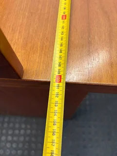 Office Desk with Red Velvet Pin Board with Plastic Pen Holder (Width: 150cm)(Height: 138cm)- A51424