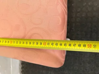 Vintage White Painted Dining Chair with Pink Cushion - PRICE DROP- A51103