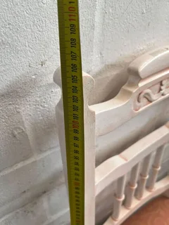 Vintage White Painted Dining Chair with Pink Cushion - PRICE DROP- A51103