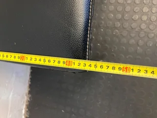 Sleek Black Faux Leather Dining Chair with Minor Wear - REDUCED- A53400