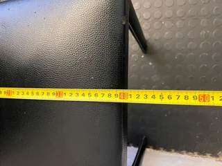 Sleek Black Faux Leather Dining Chair with Minor Wear - REDUCED- A53400