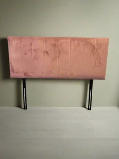 Double-sized Stylish Pink Velvet Headboard with Minor Marks | Modern Design- A55915