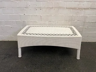 White Wicker Table (54cm x 98cm)- A47250