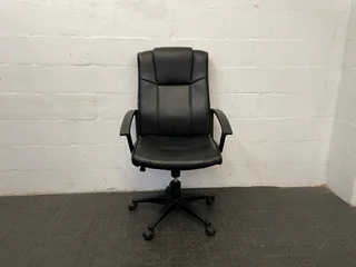 Black Pleather Office Chair- A45090