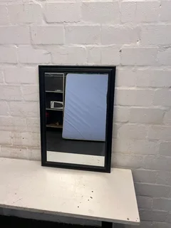 Black Framed Mirror (53cm x 75cm)- A48482