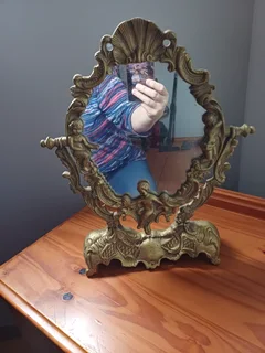 Antique desk mirror