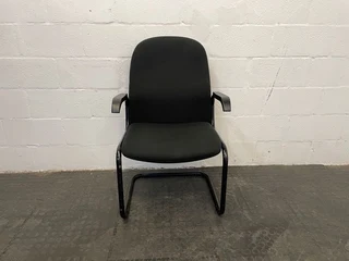 Black Mid Back Visitors  Chair - PRICE DROP- A43487