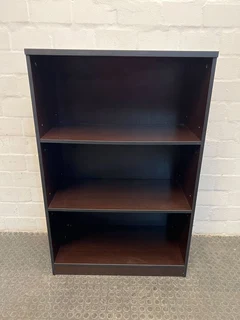 Dark Brown  Three Tier Bookshelf (Width: 80cm)(Height: 125cm) - REDUCED- A50702