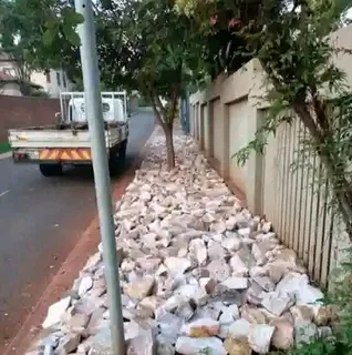 Dump rocks and crushed stones