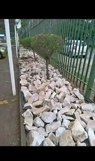 Dump rocks and crushed stones