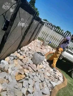 Dump rocks and crushed stones