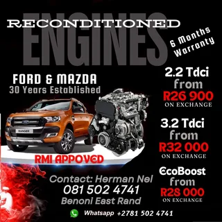 Ford Ranger reconditioned 2.2 and 3.2 engines