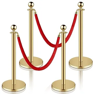 5cm Red Carpet and 4 Stanchions with Robes