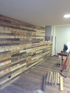 Rustic pallet cladding