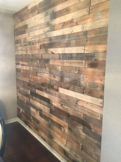 Rustic pallet wall cladding