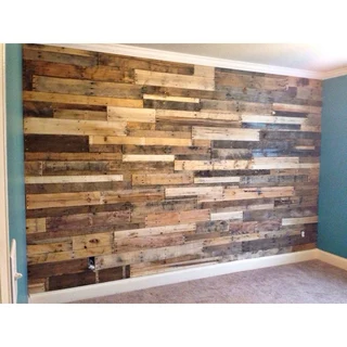 Rustic pallet wall cladding
