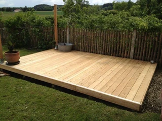 Pine decking