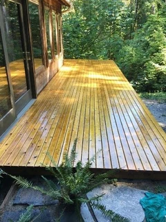 Pine decking