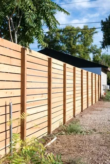 Wood fencing